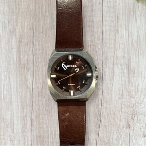 Diesel Men’s watch, DZ 1544, Brown leather strap, still working